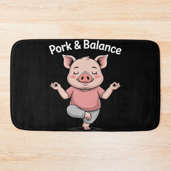 Artikelvorschau, Schweinefleisch & Balance Lustiges Zen-Schwein entworfen und verkauft von Sandrhaus.