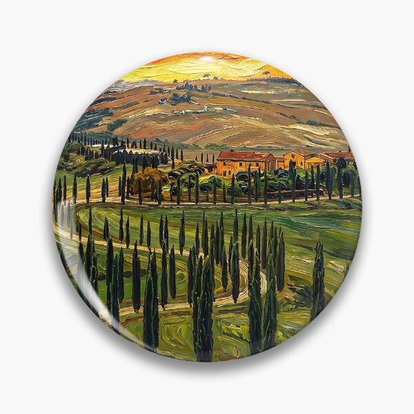 Item preview, Tuscan Cypress Road Sunset - Van Gogh Style designed and sold by Gravitylessarts.