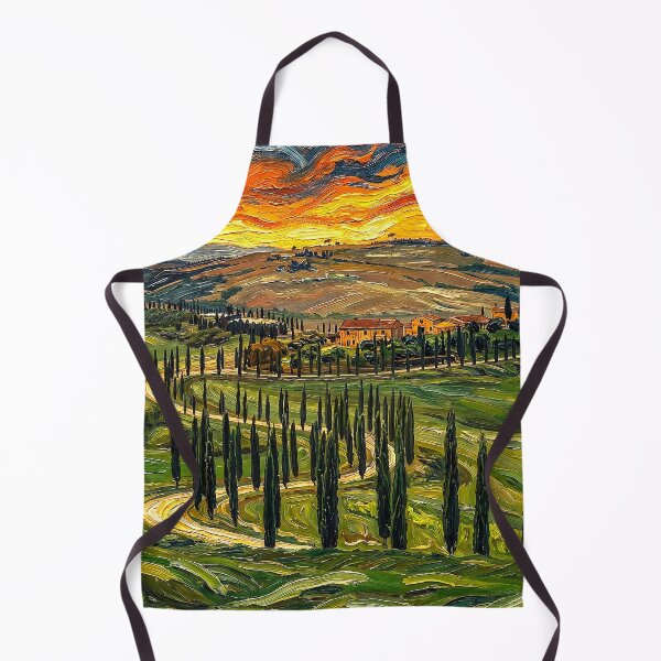 Item preview, Tuscan Cypress Road Sunset - Van Gogh Style designed and sold by Gravitylessarts.