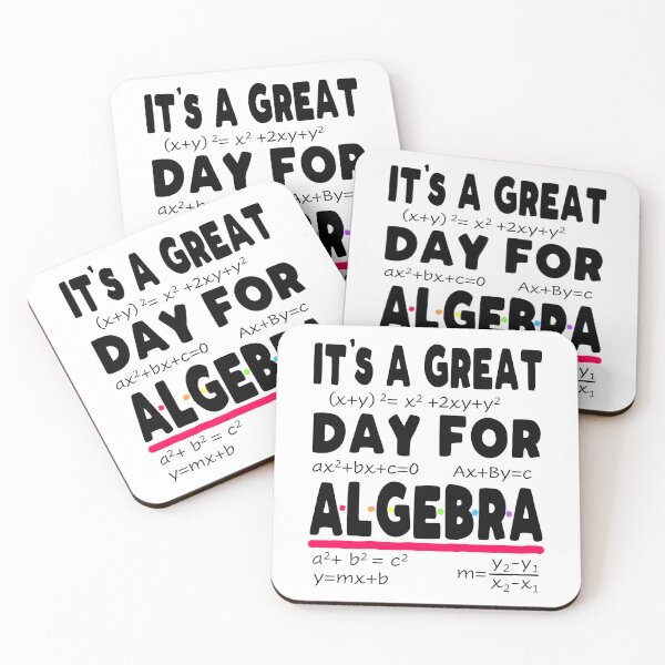 Item preview, Funny Cute It's a Great Day For Algebra Math Teacher Black Text designed and sold by MathWare MathClips.