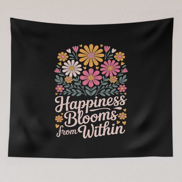 Item preview, Positive Boho Floral Happiness Blooms Within Kindness designed and sold by Sandrhaus.