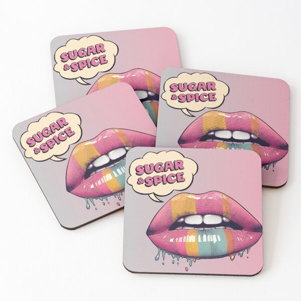 Item preview, Sugar & Spice Candy Drip Lips Pop Art designed and sold by Trueways.