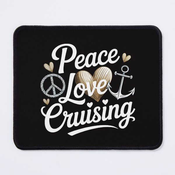 Item preview, Womens Peace Love And Cruising Ocean Vacation Cruise Ship Anchor designed and sold by MuteElevent.
