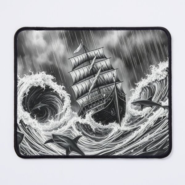 Item preview, Dark Kraken Storm Shipwreck Gothic Nautical Horror Art designed and sold by EllDAV777.