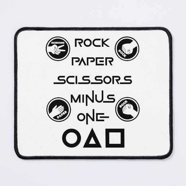 Item preview, Funny Nerdy Rock Paper Scissors Minus One Circle Triangle Square Math Teacher Black Text designed and sold by MathWare MathClips.