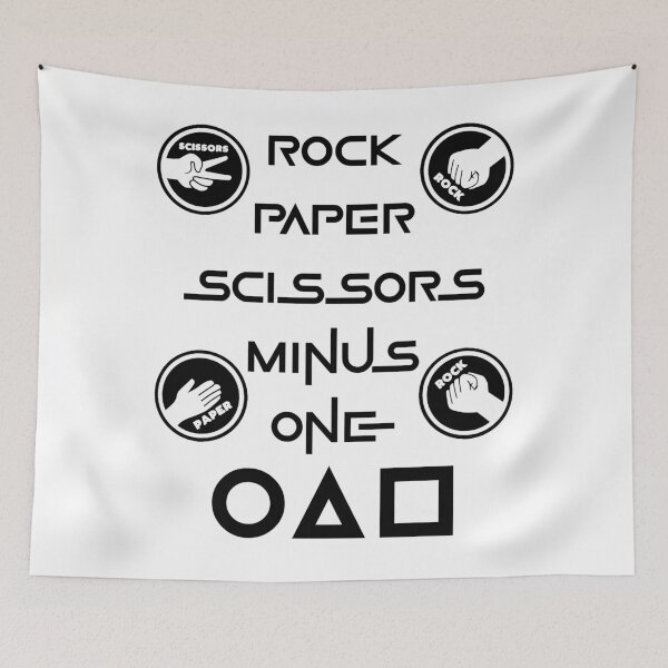 Item preview, Funny Nerdy Rock Paper Scissors Minus One Circle Triangle Square Math Teacher Black Text designed and sold by MathWare MathClips.