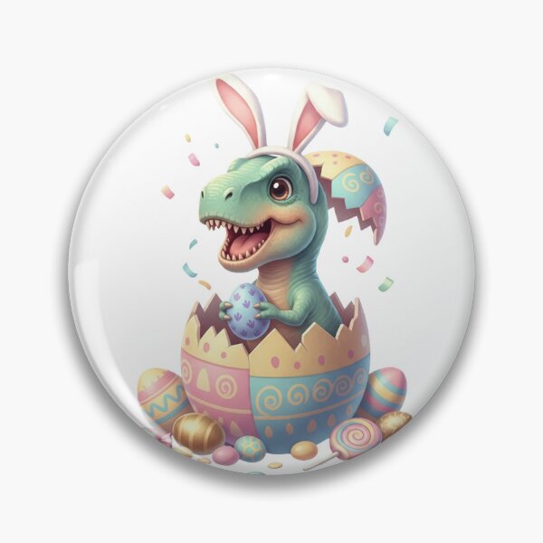 Item preview, Easter Dino Bunny – Cute Baby Dinosaur in Egg designed and sold by DinoPrints-shop.