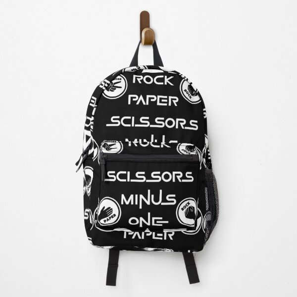 Item preview, Funny Nerdy Rock Paper Scissors Minus One Circle Triangle Square Math Teacher White Text designed and sold by MathWare MathClips.