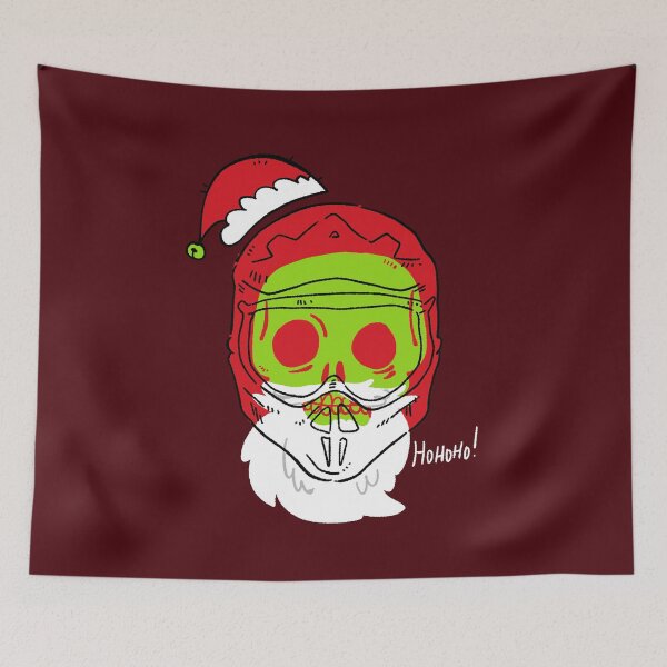 Item preview, Rebel Rider Christmas Skull Motocros Helmet - Edgy Holiday Motocross designed and sold by RNASstuff.