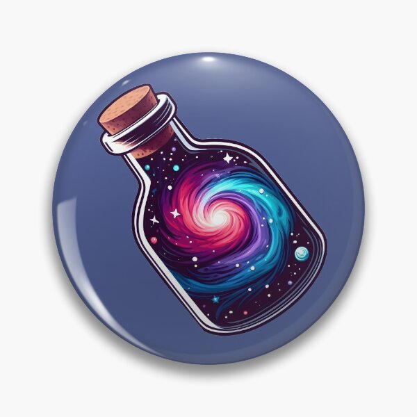 Item preview, Cosmic Galaxy Swirl Contained Inside Mystical Glass Bottle designed and sold by PinUpPizzazz.