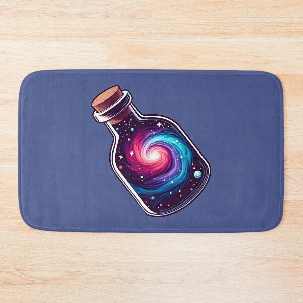 Item preview, Cosmic Galaxy Swirl Contained Inside Mystical Glass Bottle designed and sold by PinUpPizzazz.