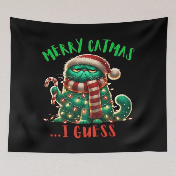 Item preview, Merry Catmas Grumpy Christmas Cat designed and sold by WilliamslpStudi.