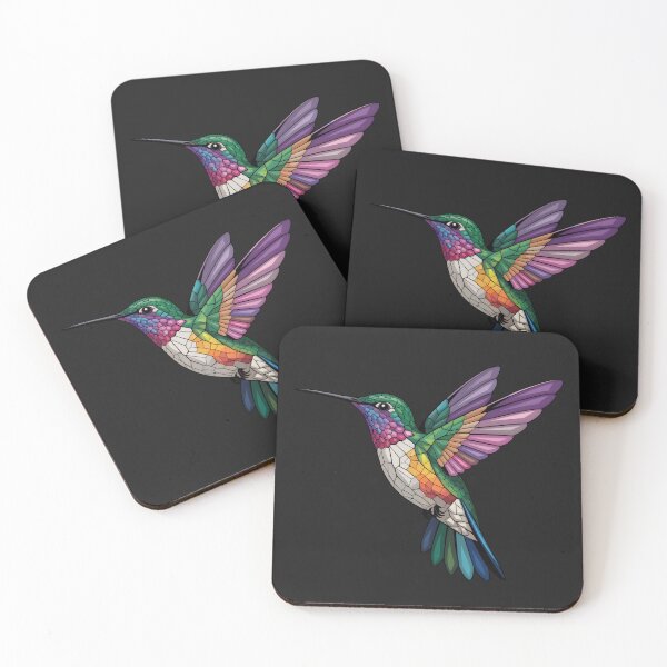 Item preview, Colorful Mosaic Flying Hummingbird Tee designed and sold by gotops12.