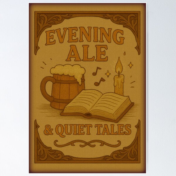 Item preview, Evening Ale & Quiet Tales designed and sold by fairmaiden7.
