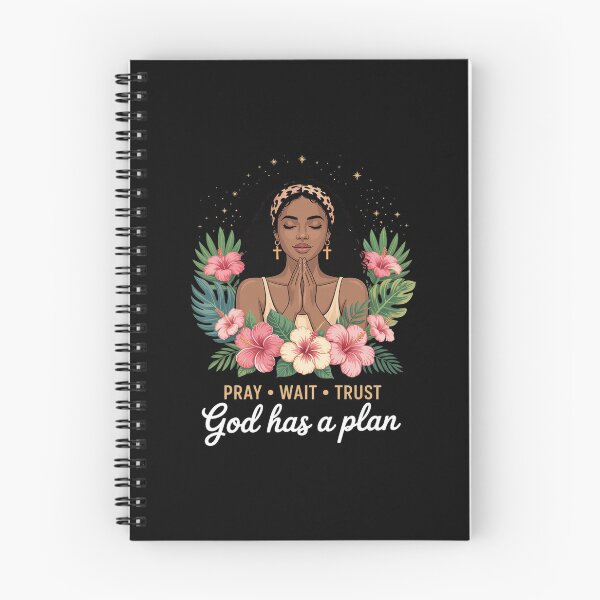 Item preview, Pray Wait Trust Afro Christian Empowerment Black Woman designed and sold by ryukaizox1.