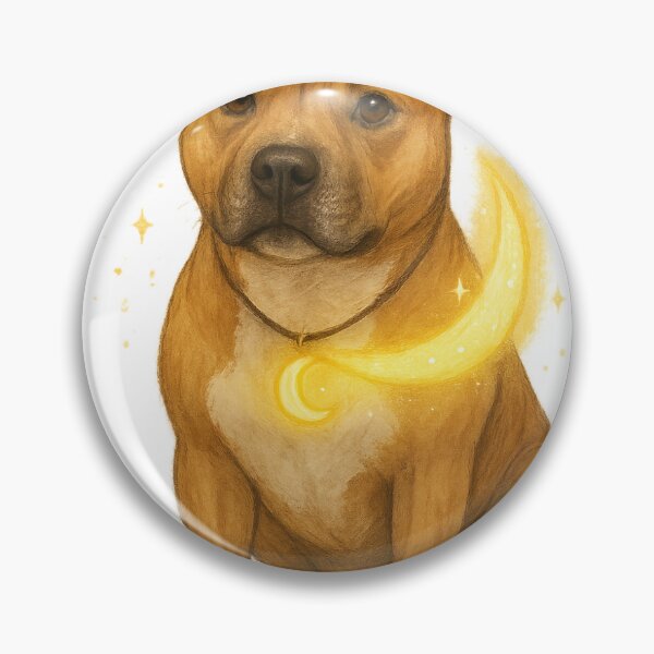 Item preview, Rune’s Crescent Glow – Magical Staffy Sticker designed and sold by PinkWitchCo.