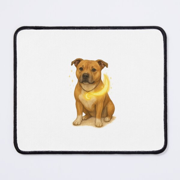 Item preview, Rune’s Crescent Glow – Magical Staffy Sticker designed and sold by PinkWitchCo.