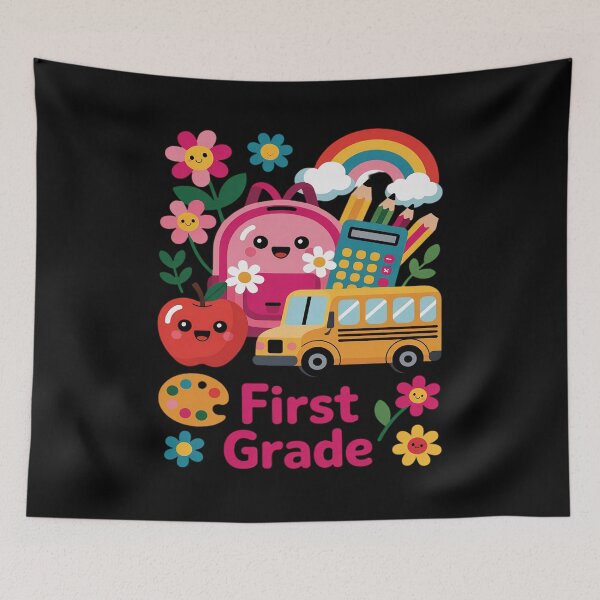 Item preview, Preppy Back to School Hello First Grade Team 1st Grade Girl designed and sold by Rotasiin.
