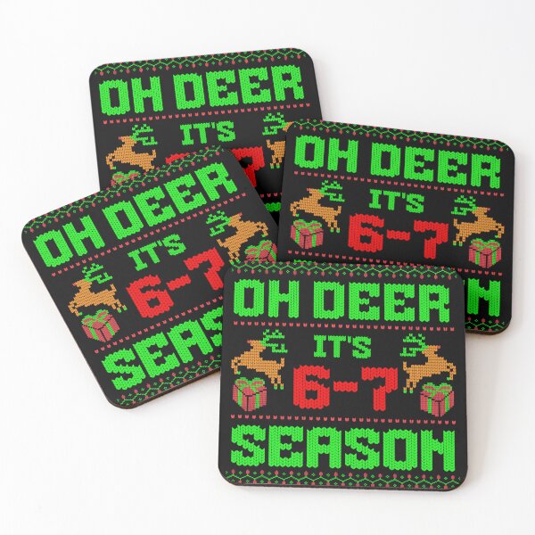 Item preview, Oh Deer It's 6-7 Season Viral Meme Ugly Christmas Sweater Style designed and sold by WHITE FLAME PRINTS.