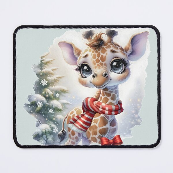 Item preview, Adorable Big-Eyed Christmas Giraffe designed and sold by Eclectic Monkey.