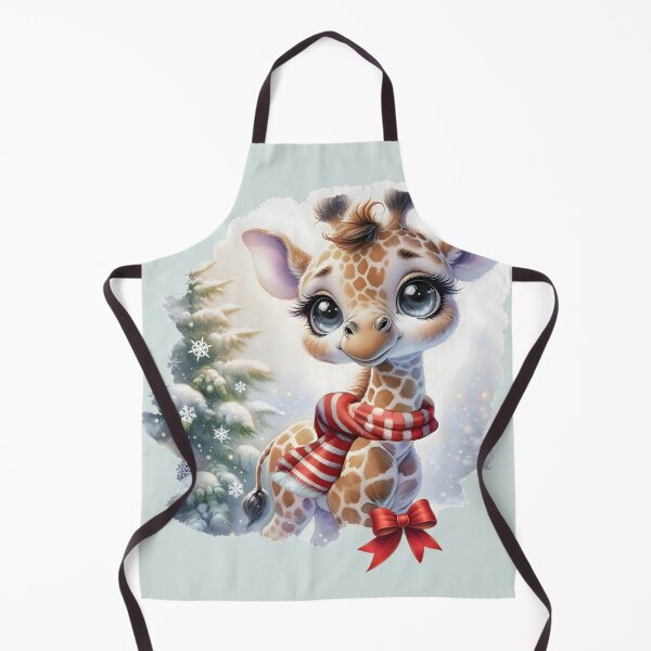 Item preview, Adorable Big-Eyed Christmas Giraffe designed and sold by Eclectic Monkey.