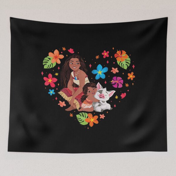 Item preview, Cute Island Sisters And Pet Pig Tropical Floral Heart designed and sold by BaileJavo.
