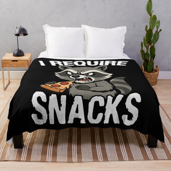 Item preview, I Require Snacks Animal Meme Tee Funny Raccoon Pizza designed and sold by RuthSheila.