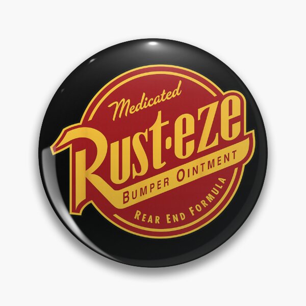 Item preview, Disney Pixar Cars 2 Rust-Eze Ointment Vintage Badge Logo designed and sold by BaileJavo.