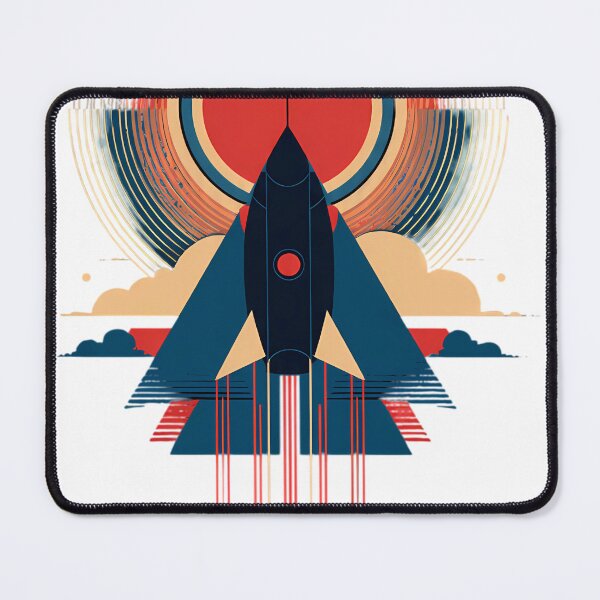 Item preview, Retro Futurism Rocket Launch designed and sold by kitastylish.