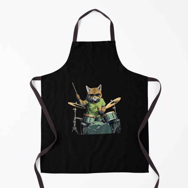Item preview, Funny Rockstar Cat Drummer Playing Drums Wearing Sunglasses designed and sold by TashiaJerrie.