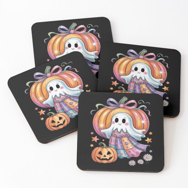 Item preview, Preppy Floral Patchwork Ghost Boo Pumpkin Spooky Fall designed and sold by Rotasiin.