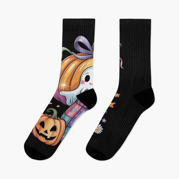 Item preview, Preppy Floral Patchwork Ghost Boo Pumpkin Spooky Fall designed and sold by Rotasiin.