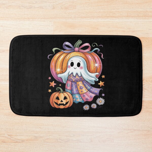 Item preview, Preppy Floral Patchwork Ghost Boo Pumpkin Spooky Fall designed and sold by Rotasiin.