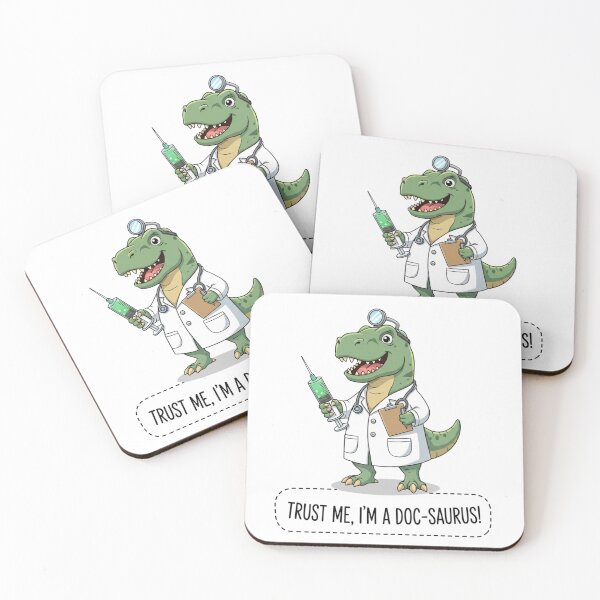 Item preview, Doc-saurus – Funny Dinosaur Doctor Cartoon designed and sold by DinoPrints-shop.