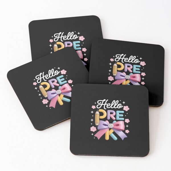 Item preview, Preppy Hello Pre-K Teacher Kids Coquette Bow Back to School designed and sold by LinlinsDemons.