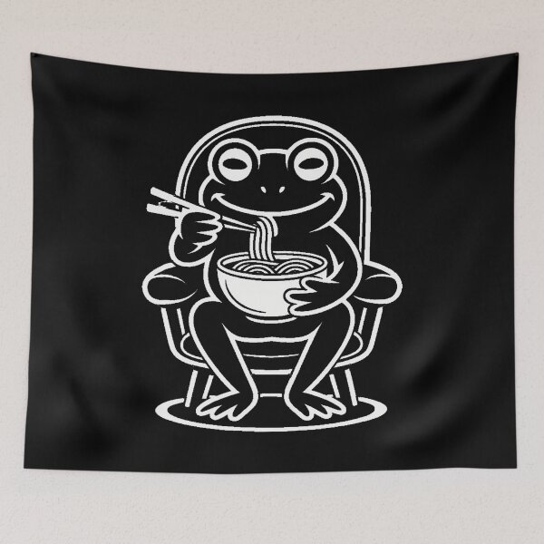 Item preview, Frog Eating Ramen Kawaii Japanese Noodles Anime Gamer designed and sold by EarlineRenee.
