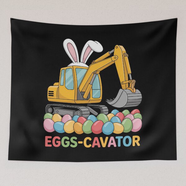 Item preview, Eggs-Cavator Easter Bunny Excavator Toddler Boys Easter designed and sold by CruelShadesSt.