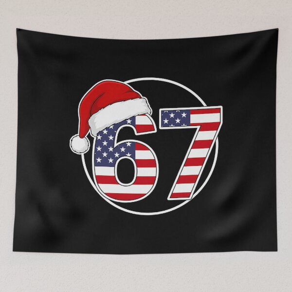 Item preview, 67 Christmas 6 7 Meme Pajamas Holiday Flag American designed and sold by KristenosNehk.