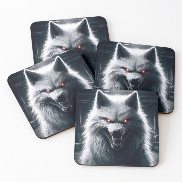 Item preview, Ferocious White Wolf designed and sold by GalleryBrisArt.