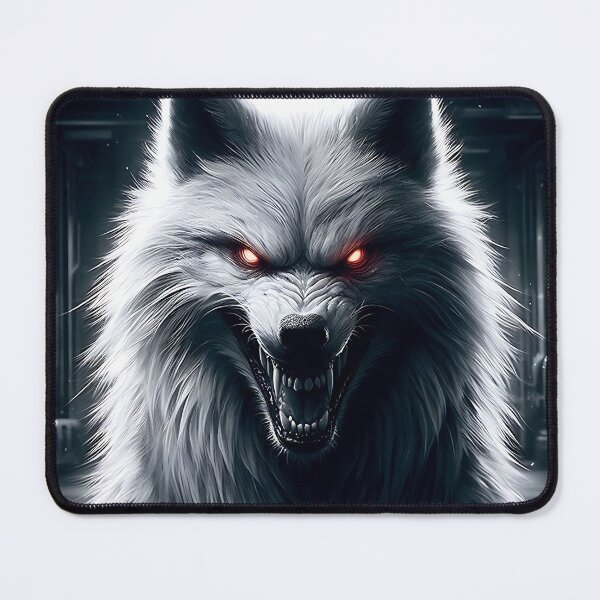 Item preview, Ferocious White Wolf designed and sold by GalleryBrisArt.