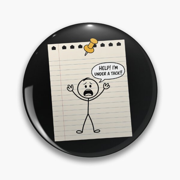 Item preview, Stick Man Silly Stuff   for Men - Stick Figure Under A Tack designed and sold by EntroRhim.