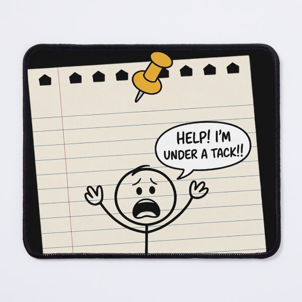 Item preview, Stick Man Silly Stuff for Men - Stick Figure Under A Tack designed and sold by EntroRhim.