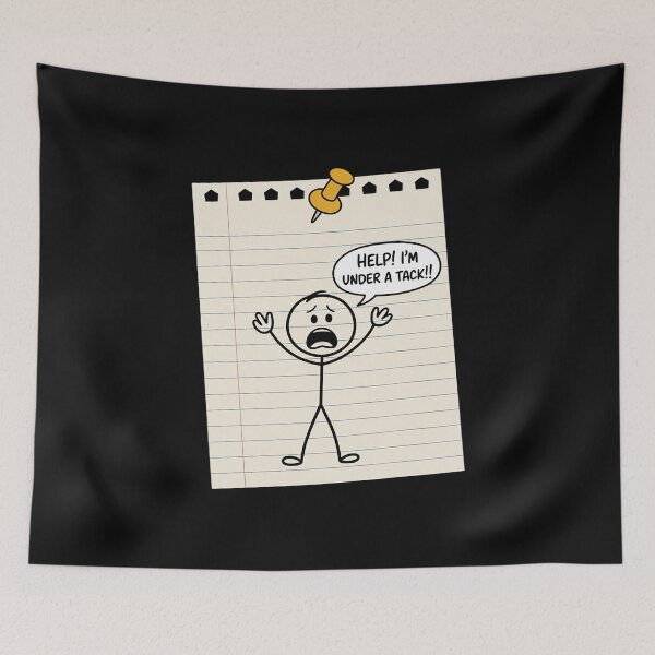 Item preview, Stick Man Silly Stuff   for Men - Stick Figure Under A Tack designed and sold by EntroRhim.