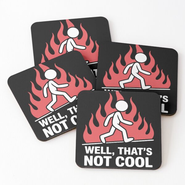 Item preview, Stick Figure Man Sarcastic Pun Well That's Not Cool designed and sold by EntroRhim.