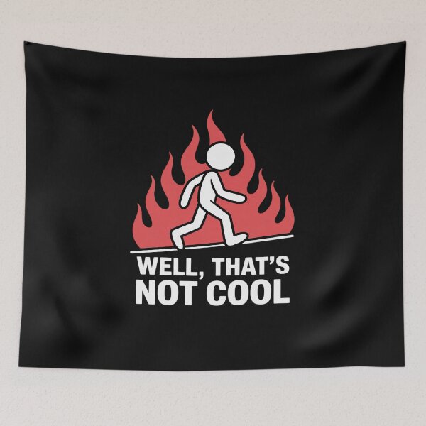 Item preview, Stick Figure Man Sarcastic Pun Well That's Not Cool designed and sold by EntroRhim.