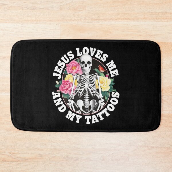 Item preview, Jesus Loves Me And My Tattoos designed and sold by DollieMichele.