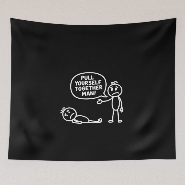 Item preview, Stick Figure Joke - Pull Yourself Together Man designed and sold by EntroRhim.
