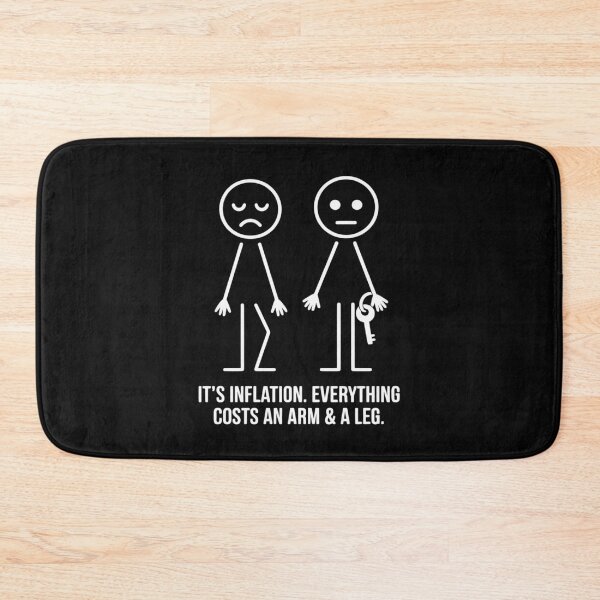 Item preview, Stick Figure Inflation Cost Arm and a Leg Pun Humor designed and sold by EntroRhim.