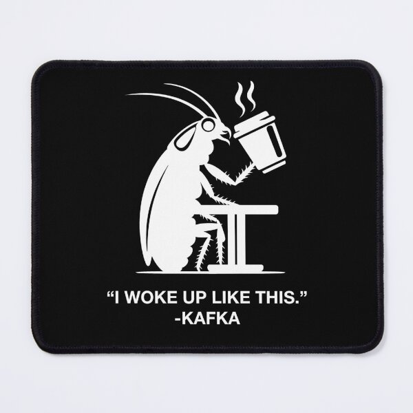 Item preview, Funny Nerdy I Woke Up Like This Beetle Drinking Coffee Kafka English Teacher White Text designed and sold by MathWare MathClips.