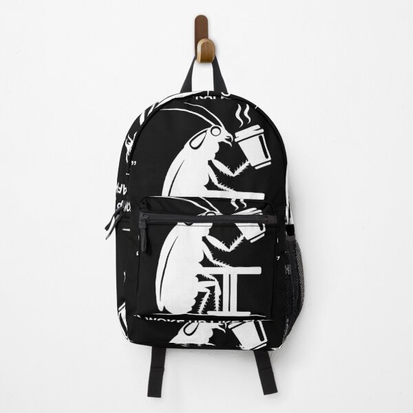 Item preview, Funny Nerdy I Woke Up Like This Beetle Drinking Coffee Kafka English Teacher White Text designed and sold by MathWare MathClips.